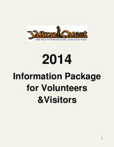 2014 Information Package for Volunteers &Visitors  1