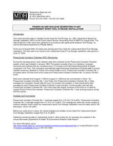 Ionizing radiation / Radioactivity / Radiobiology / Ionization chamber / Prairie Island Nuclear Power Plant / Ionization / Chemistry / Physics / Particle detectors