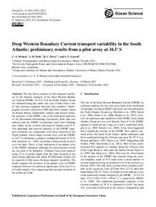 Atmospheric sciences / Earth / Atlantic Ocean / North Atlantic Deep Water / Ocean currents / Global climate model / Thermohaline circulation / Rossby wave / Antarctic Intermediate Water / Physical oceanography / Oceanography / Water masses