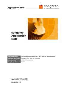 Application Note  congatec Application Note