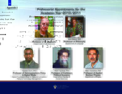 72  Appendix I Professorial Appointments for the Academic Year[removed]
