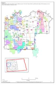 Figure 6.  Field boundaries within the south half of the northwestern part of the North Dakota Study Area (McKenzie County). Field boundaries are from North Dakota Industrial Commission[removed]CATWALK