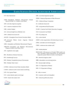 Earth Sciences Division Berkeley Lab Research Summaries