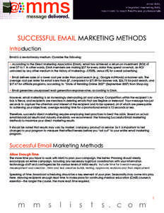 MMS Broadcast E-Mail Checklist