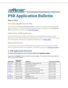 Weekly Bulletin - May 20, 2015