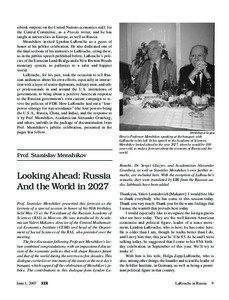 sibirsk outpost, on the United Nations economics staff, for the Central Committee, as a Pravda writer, and he has taught at universities in Europe, as well as Russia.