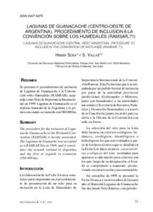 ISSN[removed]LAGUNAS DE GUANACACHE (CENTRO-OESTE DE