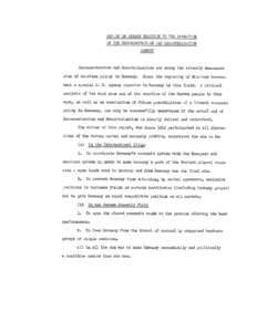 1?EPORT ON G]I1N 1ACTION TO TflE OPSRATION OF TI ECOiJOETRATON AND DCARTELIZAU CT Deconcentration and carteUzation are anong the soleinn3y ahnouncect aims of Amorican policy in Geraacy.