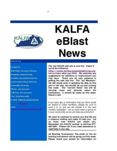 KALFA eBlast News June 16, 2014  Contact Us