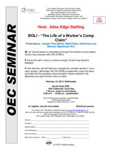 OEC SEMINAR  The Oregon Employer Council South Coast, WorkSource Oregon Employment Department, Bay Area Chamber of Commerce, Brookings-Harbor Chamber of Commerce,