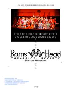 Ram’s Head Theatrical Society House Management Handbook  RAM’S HEAD THEATRICAL SOCIETY HOUSE MANAGEMENT HANDBOOK  Stanford University