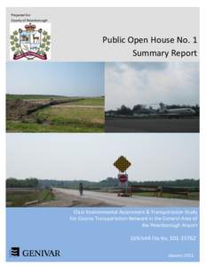 Prepared for: County of Peterborough Public Open House No. 1 Summary Report