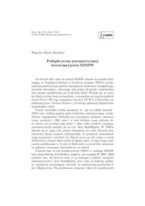 Wiad. Mat, 73–76 c 2011 Polskie Towarzystwo Matematyczne Zbigniew Błocki (Kraków)