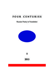 FOUR  CENTURIES Russian Poetry in Translation