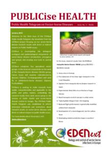 PUBLICise HEALTH Public Health Telegram on Vector-borne Diseases diseases Issue No. 3 – MoBo