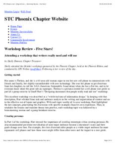 STC-Phoenix.com » Blog Archive » » Workshop Review - Five Stars!  :40 AM Member Login | RSS Feed