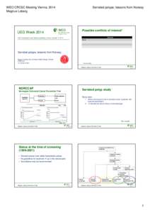 WEO CRCSC Meeting Vienna, 2014 Magnus Loberg Serrated polyps; lessons from Norway  Possible conflicts of interest*