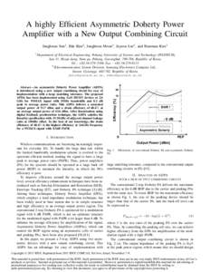 A Highly Efficient Asymmetric Doherty Power with a New Output Combining Circuit