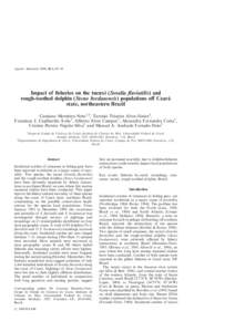 Aquatic Mammals 2000, 26.1, 49–56  Impact of fisheries on the tucuxi (Sotalia fluviatilis) and