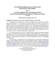 Tropical meteorology / Climatology / Atmospheric dynamics / Effects of global warming / El Niño-Southern Oscillation / La Niña / Madden–Julian oscillation / Sea surface temperature / Climate Prediction Center / Atmospheric sciences / Meteorology / Physical oceanography