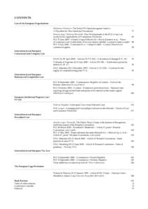 CONTENTS Law of the European Organisations _________________________________________________________________________________________________________________________________________________________________________________