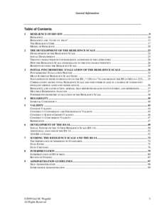 General Information  Table of Contents 1  2