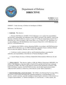 DoD Directive[removed], October 24, 2014