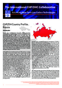 The International CHP/DHC Collaborative - Advancing Near-Term Low Carbon Technologies:  Russia