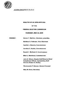 AGENDA DOCUMENT NO[removed]MINUTES OF AN OPEN MEETING  OF THE