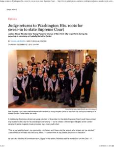 Judge returns to Washington Hts. roots for swear-in to state Supreme Court  - NY Daily News