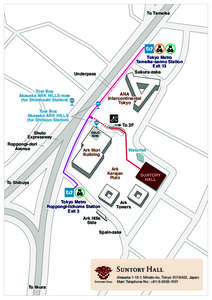 To Tameike  Tokyo Metro Tameike-sanno Station Exit 13 Sakura-zaka