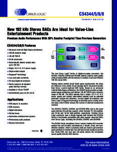 Cirrus Logic / Electronic circuits / Technology / Digital-to-analog converter / Sound cards / Sampling / Digital Access Carrier System / Delta-sigma modulation / Cirrus / Digital signal processing / Electronics / Electronic engineering