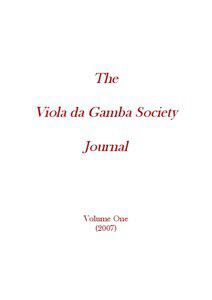 The Viola da Gamba Society Journal