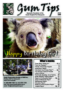 GumTips Quarterly Newsletter of the Koala Hospital Port Macquarie June 2009
