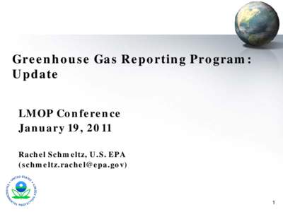 Greenhouse Gas Reporting Program: Update