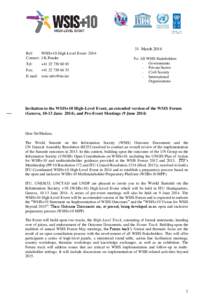 Development / Technology / International Telecommunication Union / World Summit on the Information Society / Computing / United Nations / United Nations Information and Communication Technologies Task Force / Working Group on Internet Governance / Internet governance / Digital divide / Information society