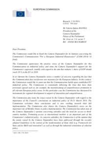 EUROPEAN COMMISSION  Brussels, [removed]C[removed]final  Mr Valeriu Ştefan ZGONEA