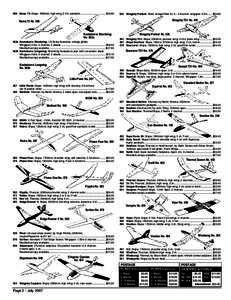 368 Kema 73: Slope: 1680mm; high wing; 3 Ch; aerobatic ....................................$[removed]Slingsby Prefect: Small vintage flider for[removed]channel. wingspan 2.3m........$30.80 Slingsby T31 No. 491