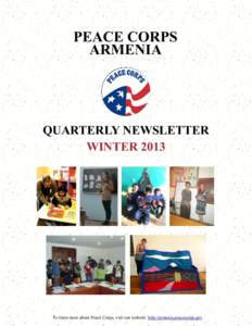 PEACE CORPS ARMENIA QUARTERLY NEWSLETTER WINTER 2013