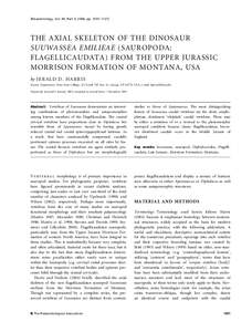 [Palaeontology, Vol. 49, Part 5, 2006, pp. 1091–[removed]THE AXIAL SKELETON OF THE DINOSAUR