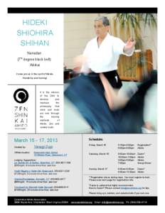 HIDEKI SHIOHIRA SHIHAN Nanadan (7th degree black belt) Aikikai