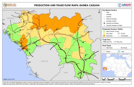 PRODUCTION AND TRADE FLOW MAPS: GUINEA CASSAVA  # 