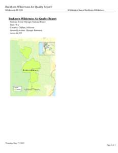 Buckhorn Wilderness Air Quality Report, 2012