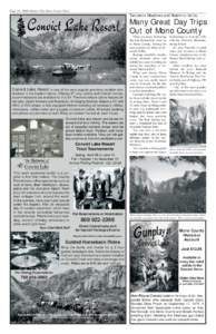 Page 16 • 2008 Edition • The Mono County Press  Tuolumne Meadows and Yosemite Valley . . .