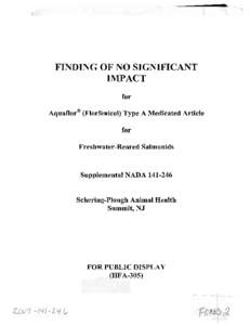 FINDING OF NO SIGNIFICANT   IMPACT for i