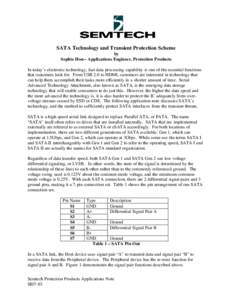 Serial ATA / Semtech / USB / Signal integrity / Parallel ATA
