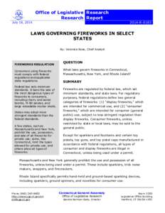 Office of Legislative Research Research Report July 18, [removed]R-0183