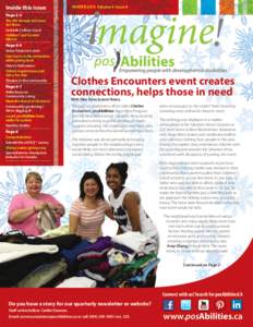 Inside this issue  WINTER 2013 Volume 4 Issue 4 Page 2-3 The 9th Annual Inclusion