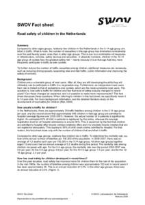 Road safety of children in the Netherlands