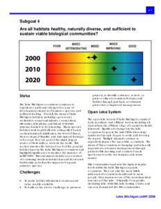 4-1  Subgoal 4 Are all habitats healthy, naturally diverse, and sufficient to sustain viable biological communities?